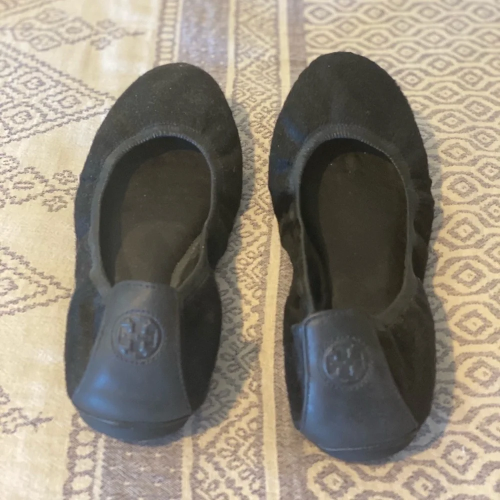 Tory Burch Black Eddie Ballet Flat Calf Hair - Picture 4 of 5
